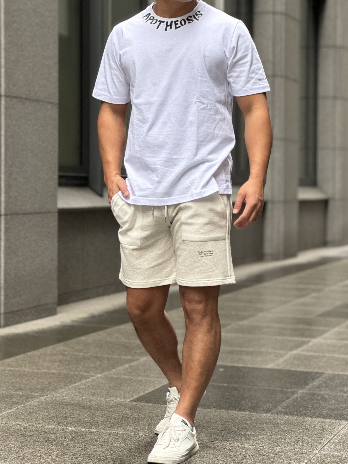 デザインスウェットショートパンツ